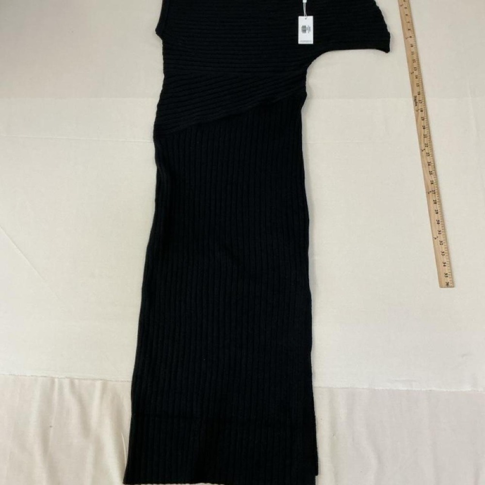 Brand new with‎ tags Petal & Pup black ribbed knit midi dress